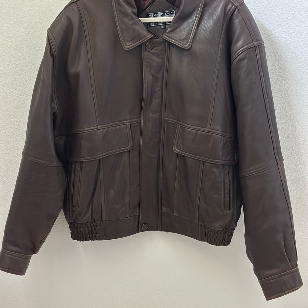 Vintage Members Only Leather Jacket